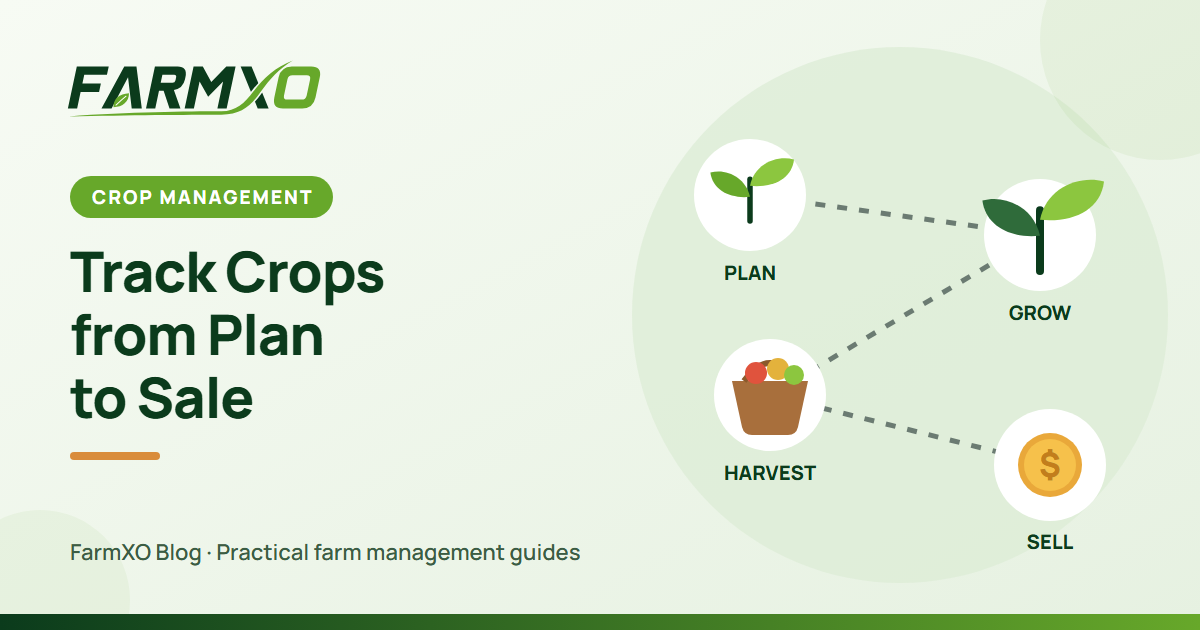 Tracking Crops From Planning to Sale: A Simple Framework